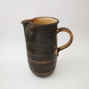 Enchanting hand-made vase signed stoneware earthenware clay pot shabby decoration handcraft