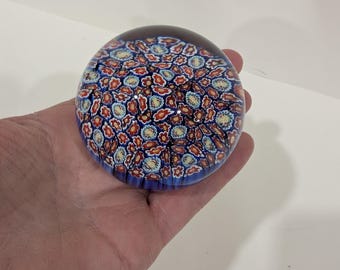 Pisapapeles de escritorio de cristal vintage, Millefiori Murano