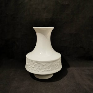 Vintage Large Flower Vase Vase Porcelain White Eschenbach