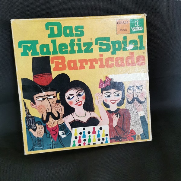 Vintage Malefiz Barricade parlor game 1975 double-sided game board