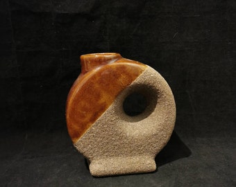 Weste Keramik Vase Keramikvase 70s Fat Lava Lochvase Vintage Fat Lava