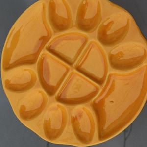 Egg plate egg plate 70s yellow