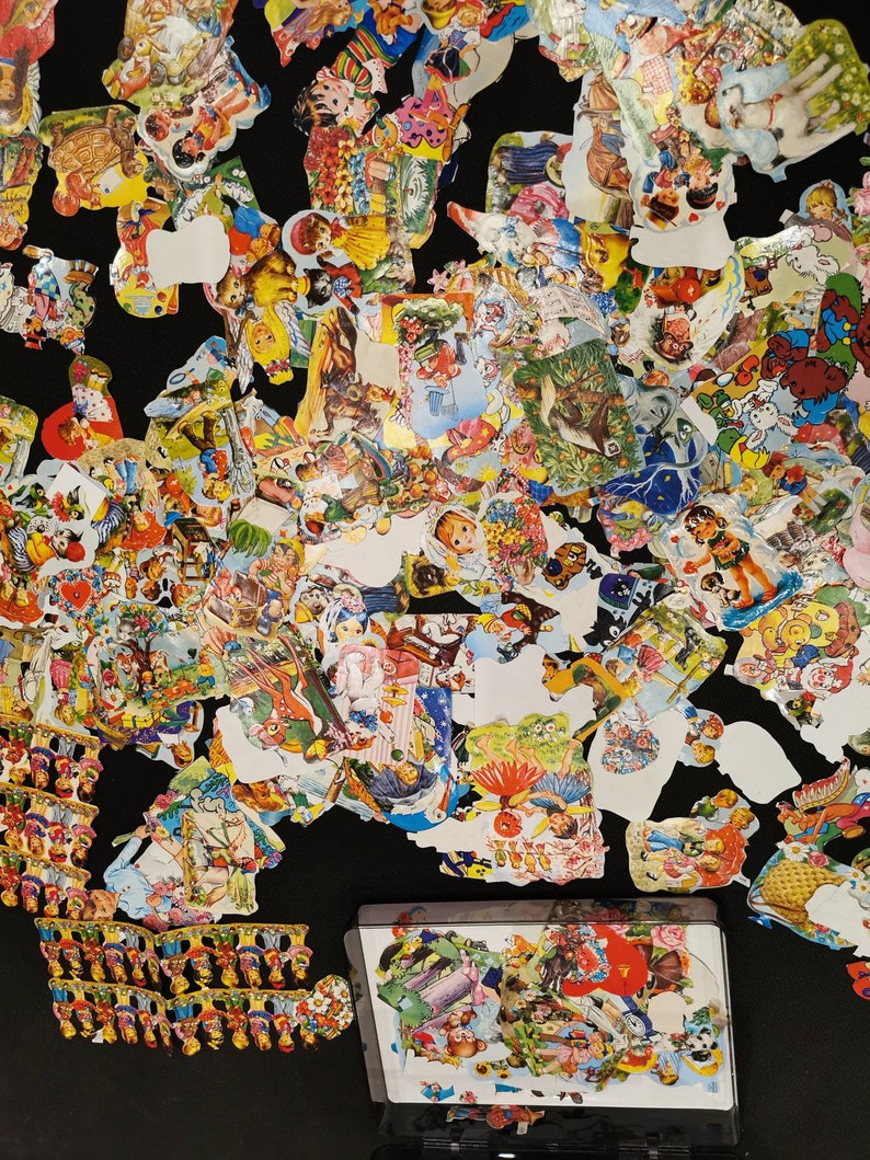 XL mixed lot of gleams all sorts of motifs 50-70s angel fairy tale children 650-700 pieces image 1