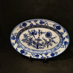Grote antieke Villeroy en Boch Dresden keramische taartschaal serveerschaal vintage 34 cm x 25 cm