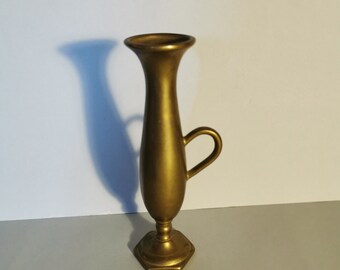 Messing Vase 50er 60er Jahre Rockabilly Vintage massiv