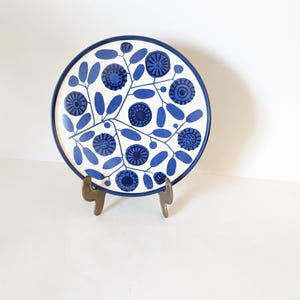 Melitta Stockholm Lolo Kanter blau 70er Jahre Geschirrteller Kuchenteller Kobaltblüte