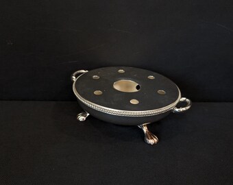 Vintage tealight warmer shabby tea cozy metal silver-plated