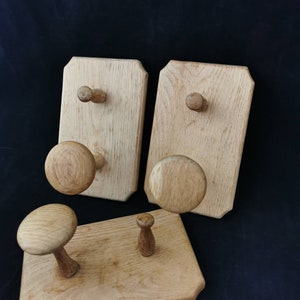 3x coat hooks wooden vintage 70s coat hooks Pimp it up coat rack