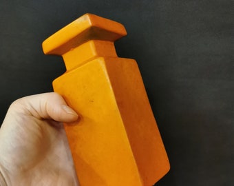 Außergewöhnliche seltene Vintage Vase Keramik 60er orange Tischvase Blumenvase