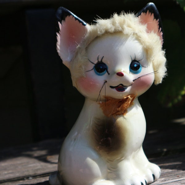 Vintage cat Japan 1960s vintage shabby whimsical