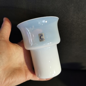 Milk glass vase Christinenhütte Germany art glass art design vintage 70s glass vase glass glass mid century design 60s