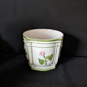 Oryginalna dekoracyjna doniczka, doniczka ceramiczna, Włochy