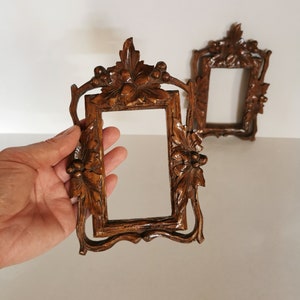 2x antique frame wooden picture frame ancestral gallery vintage ornate photo frame