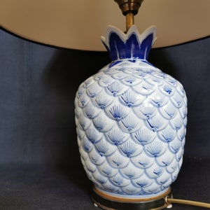 Great table lamp lamp base lamp 70s table lamp ceramic brass pineapple