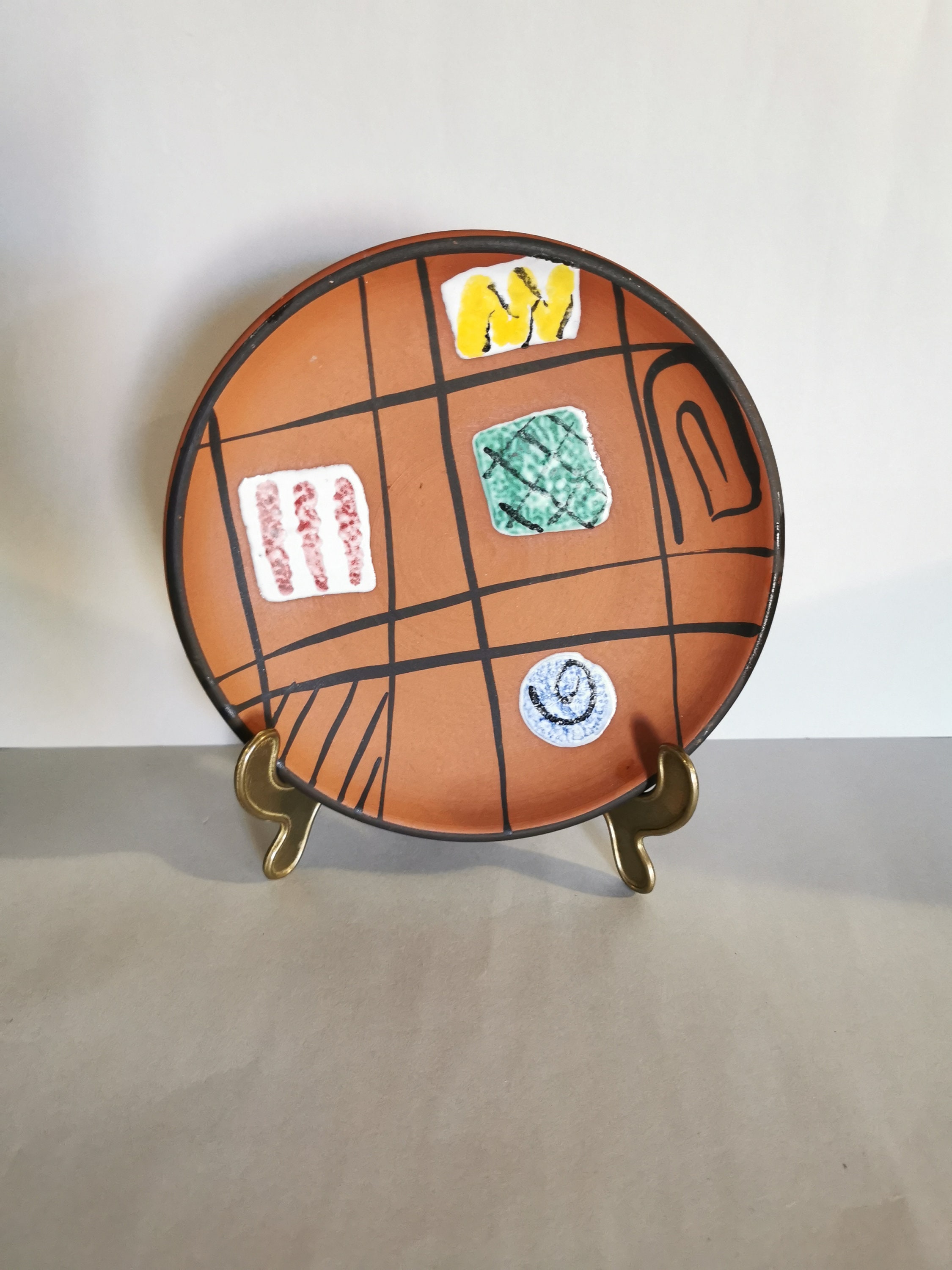 工芸品 Vintage Ruscha Fat Lava Wall Plate 1960s Wall Plate Ruscha Art Ceramic Picture Fat Lava 717-1 - Etsy