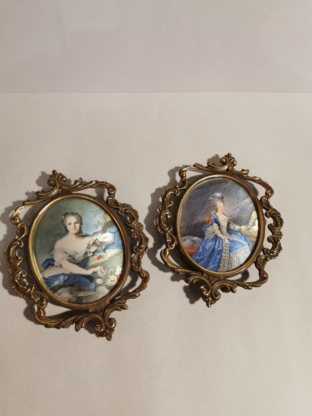 Picture Frame Set of 2 Vintage Photo Frames Brass Ancestral Gallery ...
