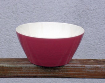 pink ceramic bowl vintage pudding bowl