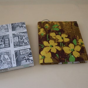 Vintage Notizbuch mit Hülle Neu Album shabby so süß Textil retrodesign 18cm x 16cm Prilblumen Bild 3