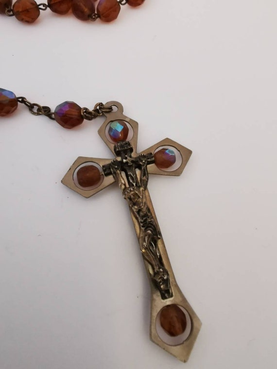 Rosenkranz Vintage Gebetskette Kette Metall