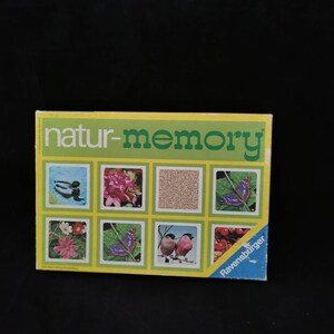 Vintage spel natuur geheugenkaarten mooie 1974 Ravensburger