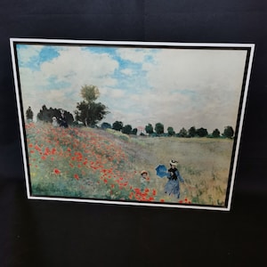 Monet Mohnfeld Mohnblumen Druck 1977 professionell gerahmt in Kunsthandlung Kunstwerk