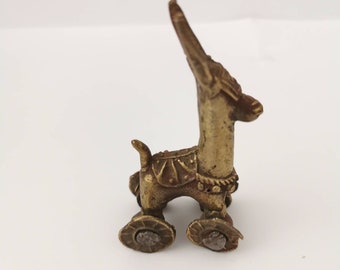Rarität Kleine Antike Messing Figur sweet Esel donkey Minist