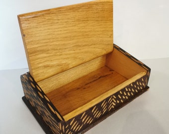 Ancienne boîte en bois cercueil décoré boîte à bijoux boîte à bijoux coffre au trésor boîte antique en bois