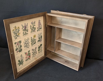 Caja De Madera Vintage Hecha A Mano – 21,5 X 17 X 8 Cm – Estilo Shabby Chic Con Flores – Ideal Como Cofre O Joyero