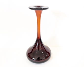 Flower vase glass vase Cari Zalloni Wmf glass smoke vase 50s simple vase rockabilly design Best Art glass mouth-blown