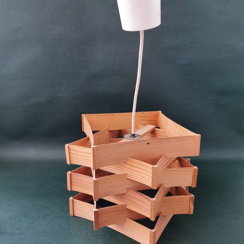 Iconic Louvre Lamp Ceiling Lamp 60s shops Shrill Vintage Ceiling Lamp Hanging Lamp Slats Lamp