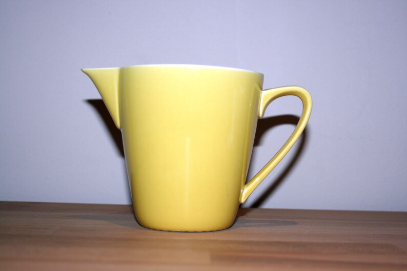 Vintage milk jug Villeroy Boch shabby yellow 50s