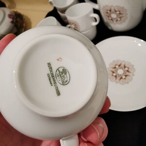 Hutschenreuther Rendezvous 10 Personen braun Kaffeeservice 70er Jahre Retrodesign Kaffeekanne Teekanne Teller Kuchenteller Service Porzellan bild 10