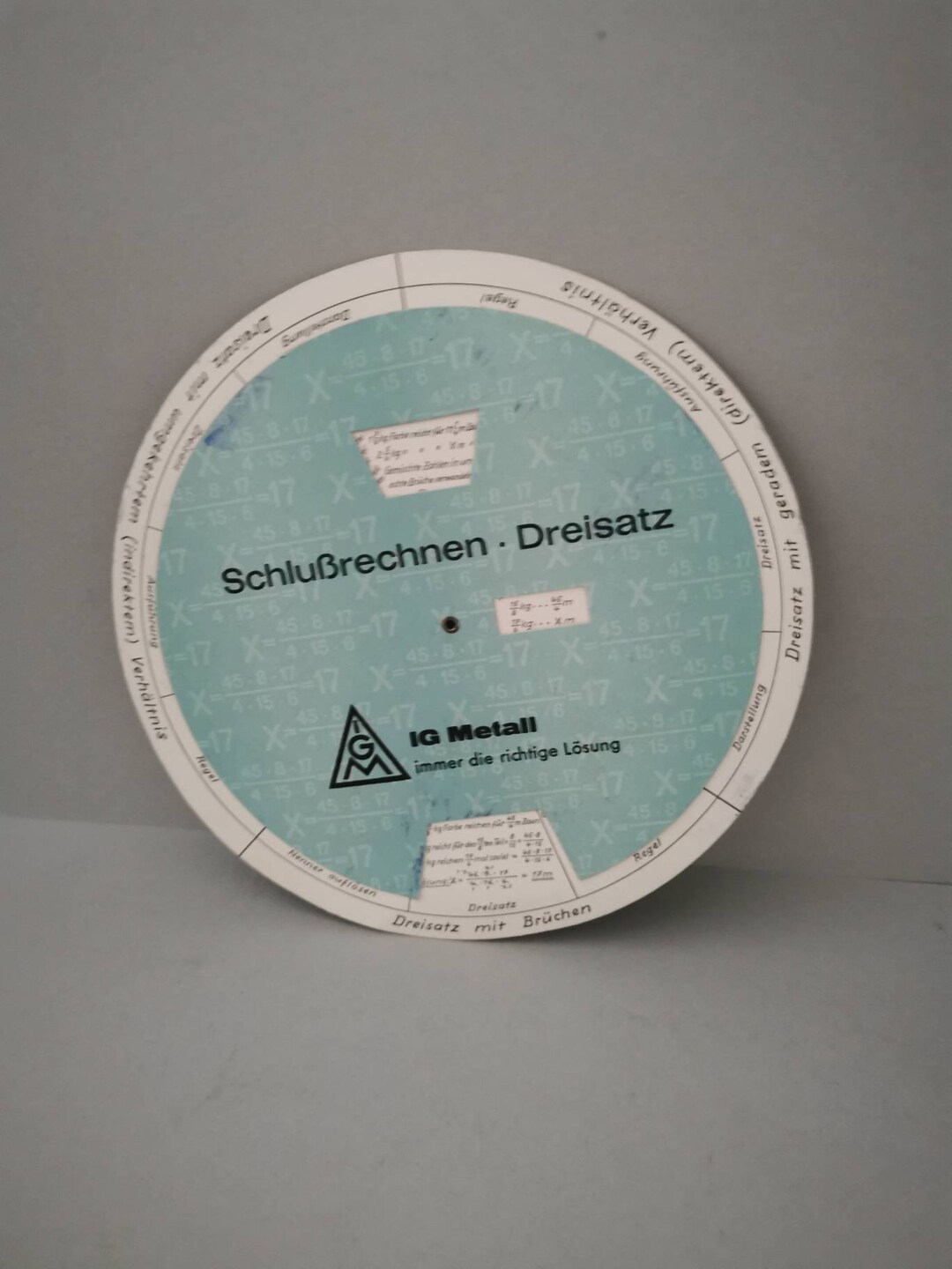 Calculator Ruler of Three Knowledge Wheel Turntable Final Calculation