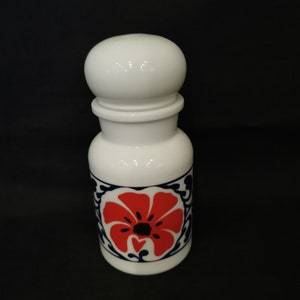 Tarro de almacenamiento con tapa de vidrio Prilblume Bélgica años 70