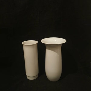 2x shabby vintage vase set porcelain white Royal Bavaria