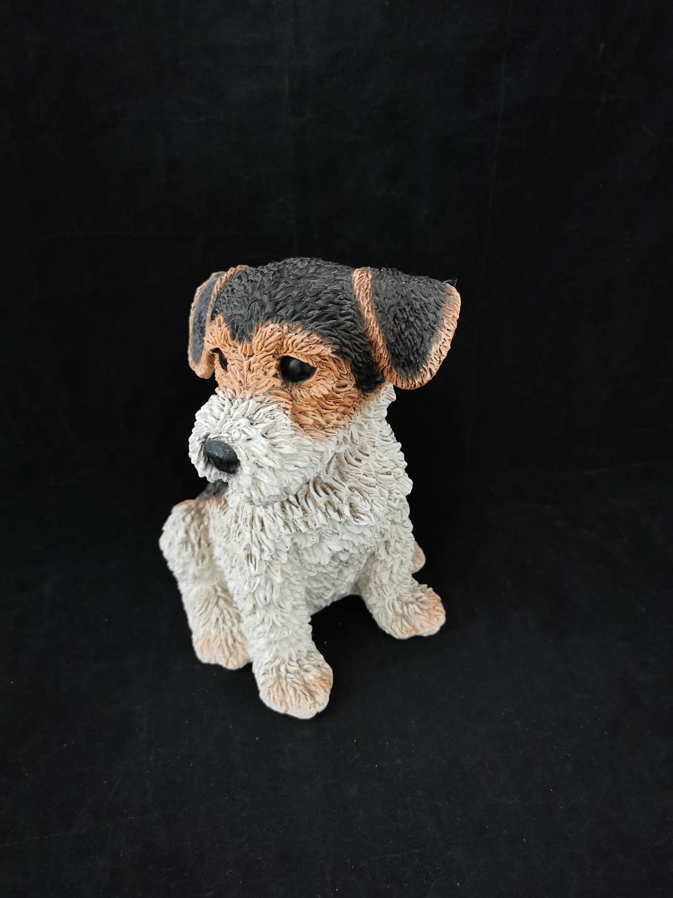 Lebensecht Castagna Kollektion Deko Figur Hund Welpe 23cm sitzend aus Resin  - .de