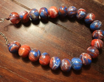 Unusual colorful 50s 60s necklace