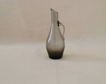Rauchglas Vase 50er Jahre schlicht Vase rockabilly Wagenfeld Design 15cm