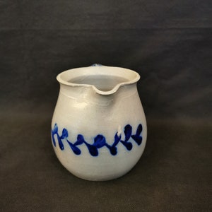 Antique stoneware jug with handle, salt glaze, Westerwald jug, pot, vase, vintage pottery