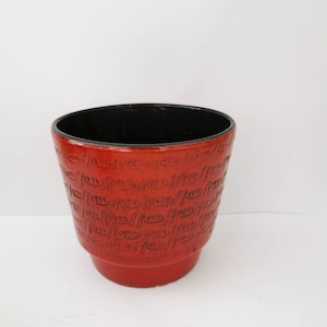 Oryginalna doniczka Fat Lava doniczka dekoracyjna ceramiczna w stylu retro czerwona