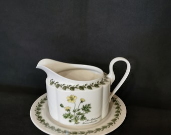 Grandma's Porcelain Botanical Botanica Gravy Boat Bowl Scherzer Buttercup Ranunculus