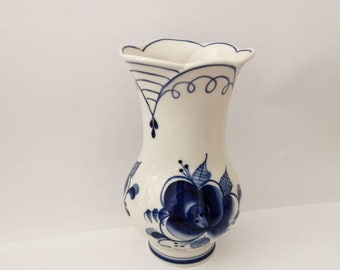 Vintage Porcelain Vase Handmade Gzhel Russia USSR Gzhel Ceramics Russia