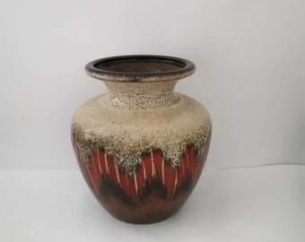 Scheurich Vase 60er Jahre Vase Keramik west german pottery Blumenvase Fat Lava