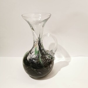 Vintage vase 70s glass vase shabby glass vase Glass Art Lux Glass Austria Murano style Bubble