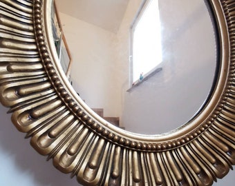 Ovaler XL Spiegel Wandspiegel Rahmen aus Kunststoff 50cm x 60cm