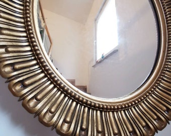 Oval XL mirror Wall mirror Plastic frame 50 cm x 60 cm
