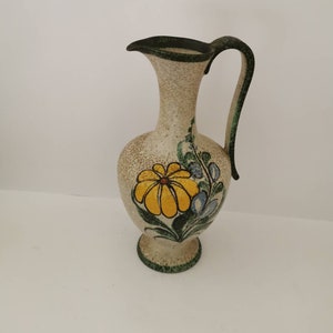 Ruscha vase ceramic vintage rarity design object WGP hand-painted 60s 70s jug handle vase flower vase decor