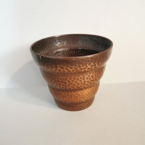 1 planter 50s 60s rockabilly copper flower pot copper pot pot