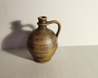 Zauberhafte handgetöpferte Vase signiert Steinzeug Steingut Tontopf shabby Deko Handarbeit Keramik L.M Stoob Austria Kunstkeramik