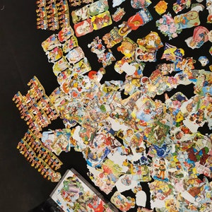 XL mixed lot of gleams all sorts of motifs 50-70s angel fairy tale children 650-700 pieces image 5